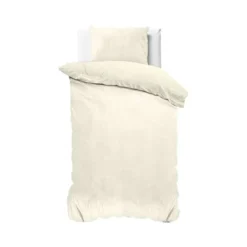 Dekbedovertrek Velvet Uni - Creme