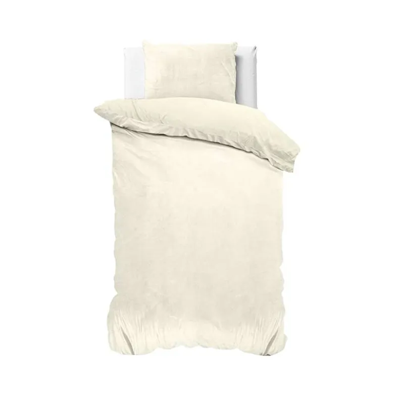 Dekbedovertrek Velvet Uni - Creme