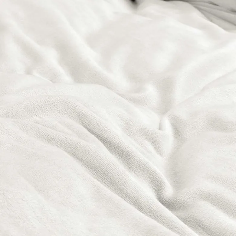 Dekbedovertrek Velvet Uni - Wit/Off-White