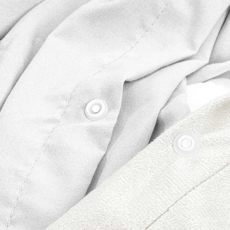 Dekbedovertrek Velvet Uni - Wit/Off-White