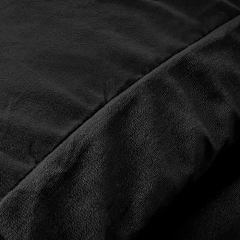 Dekbedovertrek Velvet Uni - Zwart