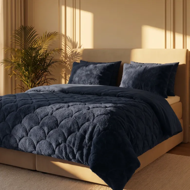Easy Dekbed Teddy - Navy
