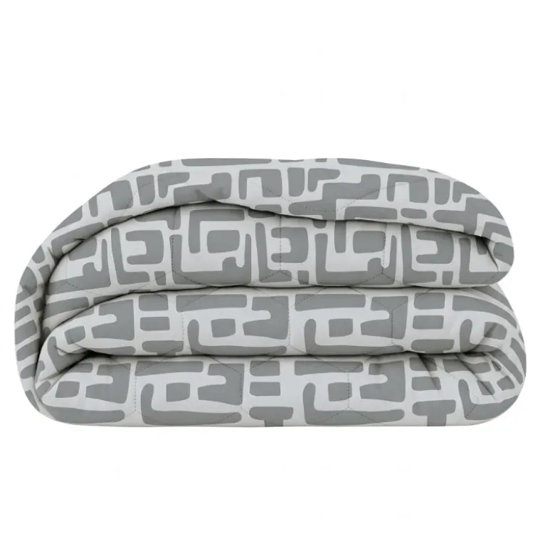 Easy Dekbed Zonder Overtrek - Abstract - Grijs