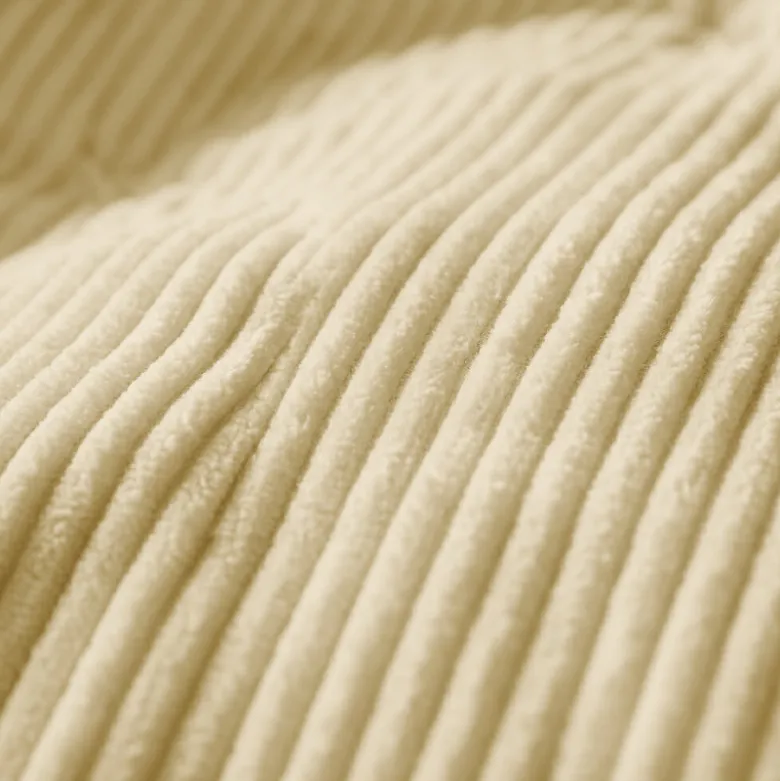 Easy Dekbed Zonder Overtrek Corduroy - Champagne/Taupe