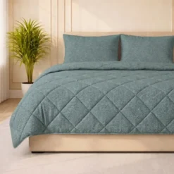 Easy Dekbed Zonder Overtrek Denim - Groen