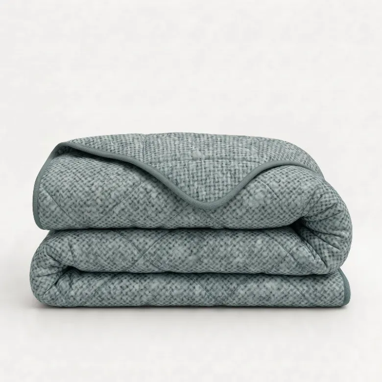 Easy Dekbed Zonder Overtrek Denim - Groen