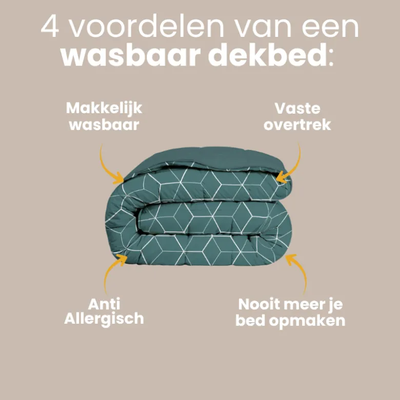 Easy Dekbed Zonder Overtrek - Endless Hexagons