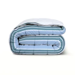 Easy Dekbed Zonder Overtrek - Horizontal Lines - Navy