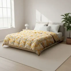 Easy Dekbed Zonder Overtrek - Orange Flower Field
