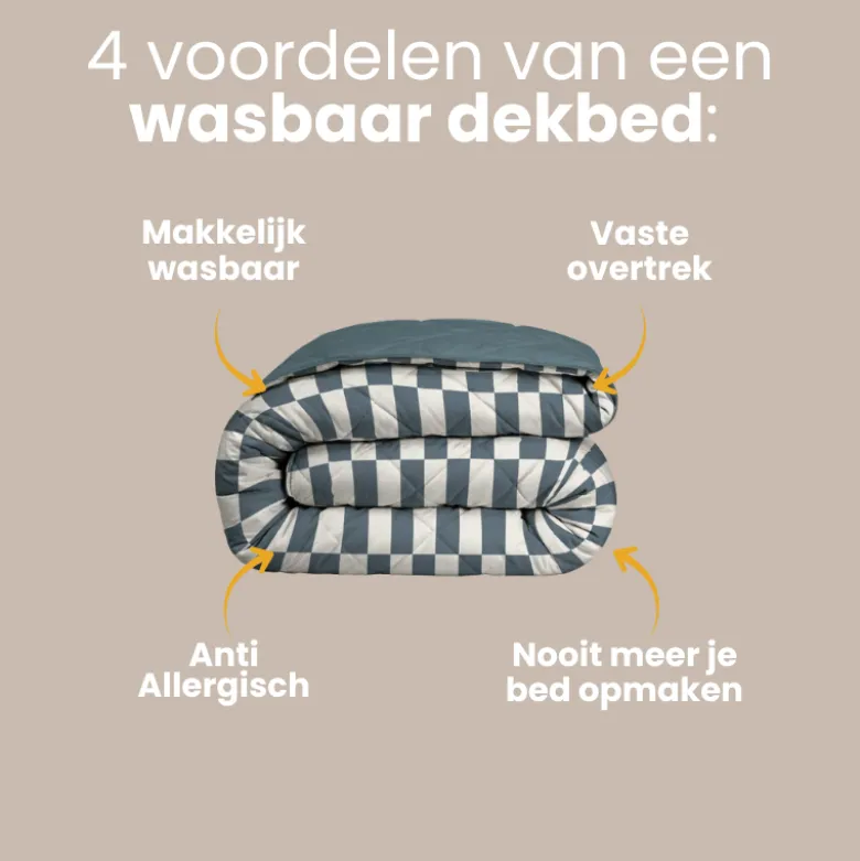 Easy Dekbed Zonder Overtrek - Pastel Rectangles