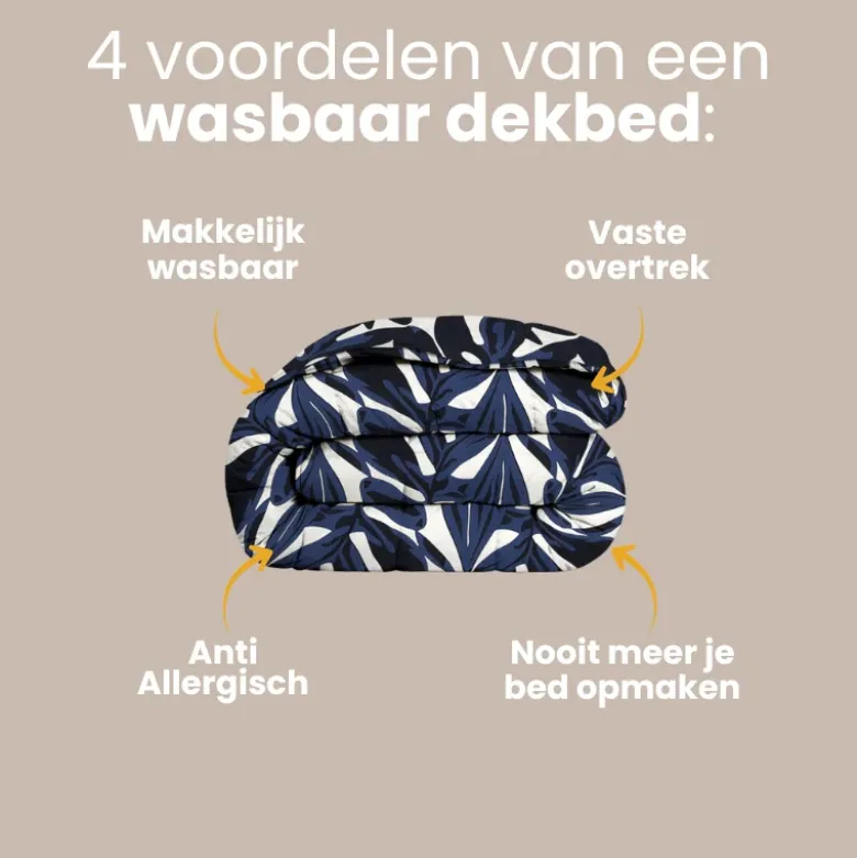 Easy Dekbed Zonder Overtrek - Painted Leafs