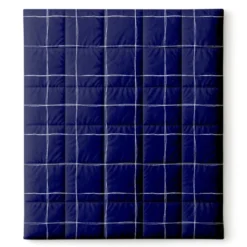 Easy Dekbed Zonder Overtrek - Scribble Squares - Navy