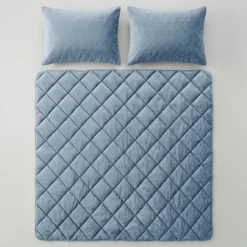 Easy Dekbed Zonder Overtrek Velvet Japandi - Blauw