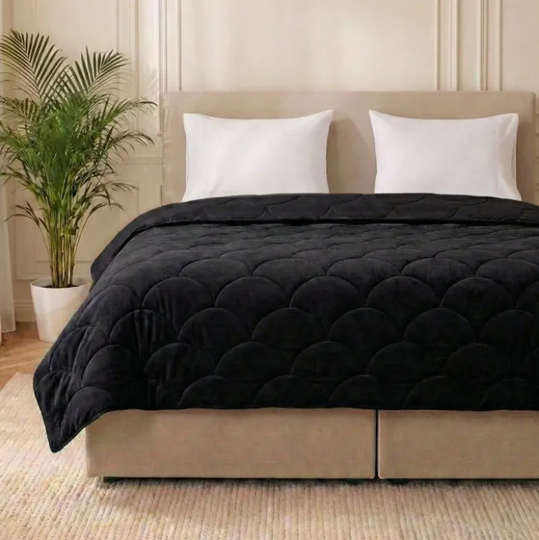 Easy Dekbed Zonder Overtrek - Velvet - Zwart