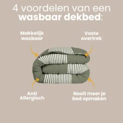 Easy Dekbed Zonder Overtrek - Vertical Lines