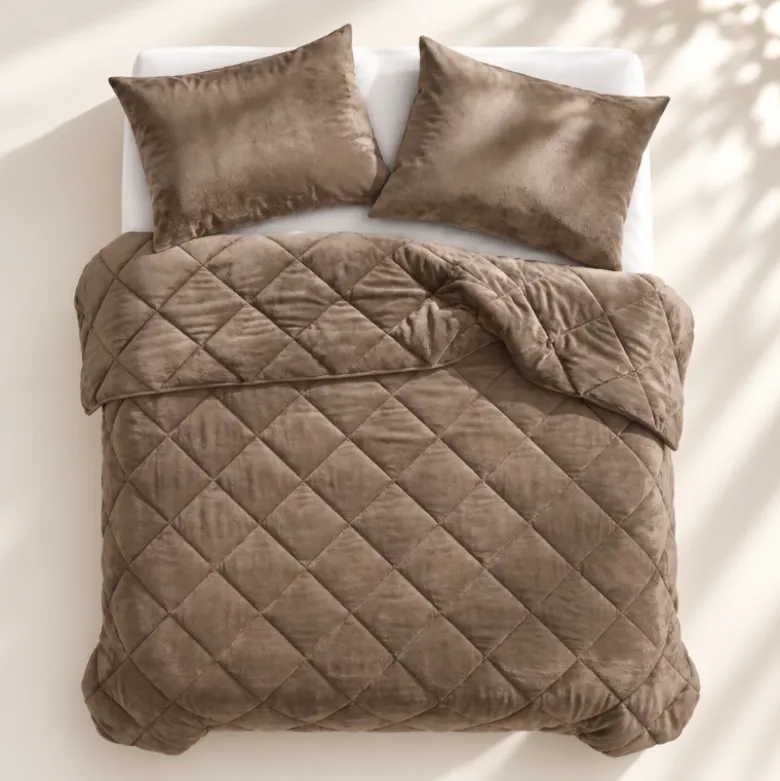 Easy Dekbed Zonder Overtrek - Velvet - Taupe