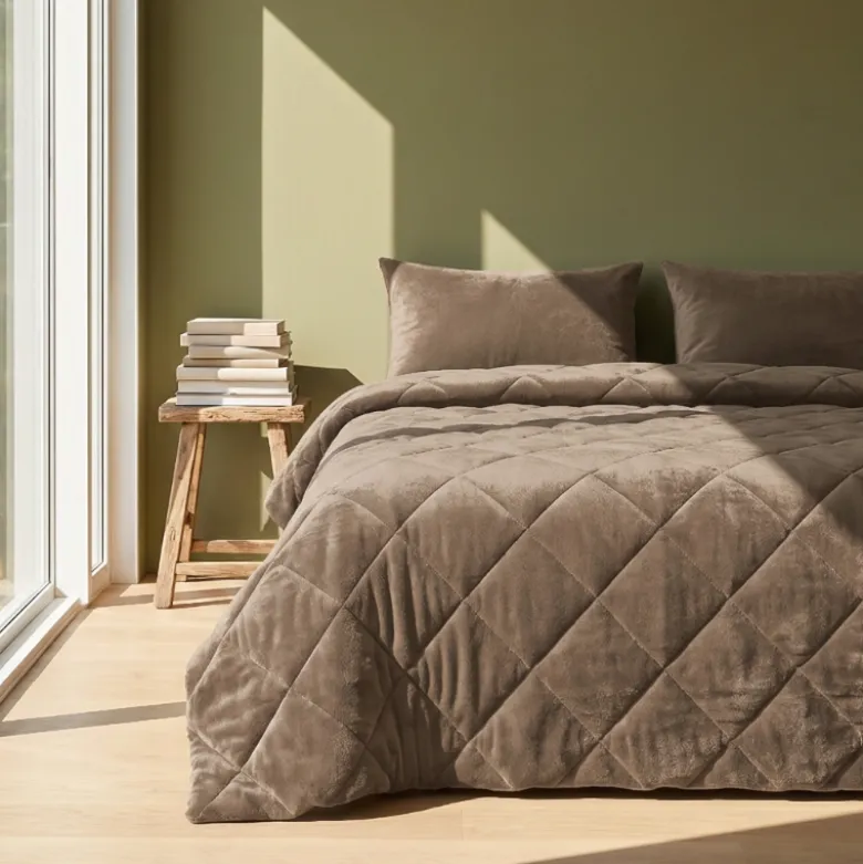 Easy Dekbed Zonder Overtrek - Velvet - Taupe