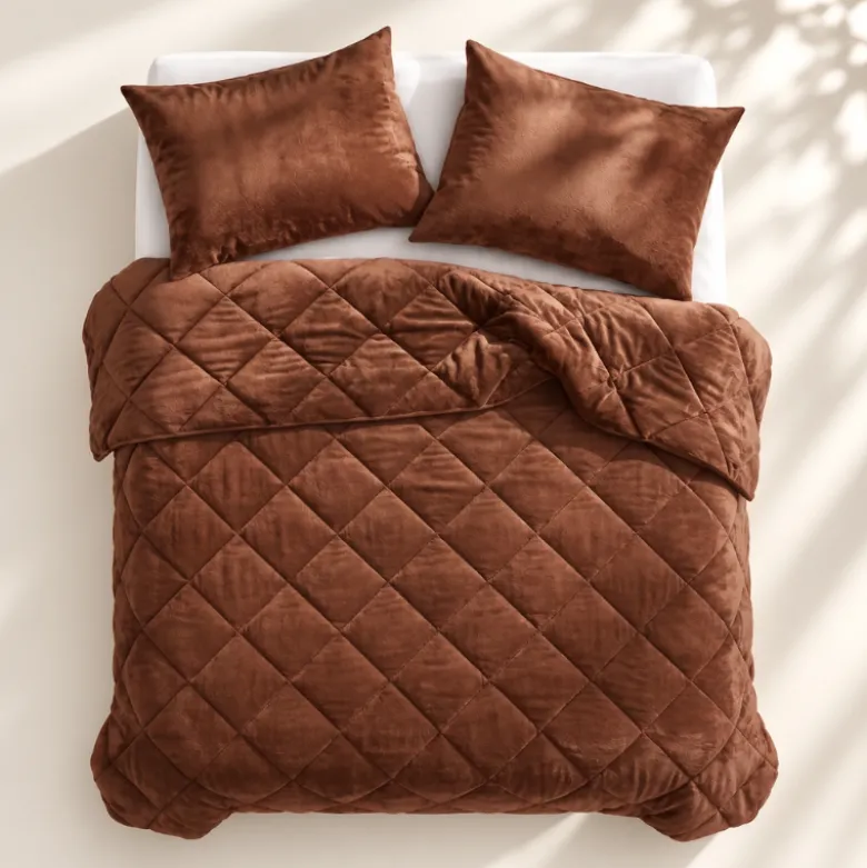 Easy Dekbed Zonder Overtrek - Velvet - Mocha Mousse