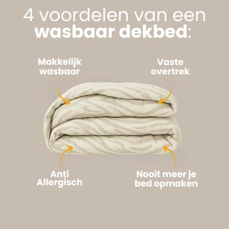 Easy Dekbed Zonder Overtrek - Wood Grain