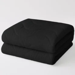 Easy Dekbed Zonder Overtrek Wave Uni - Zwart