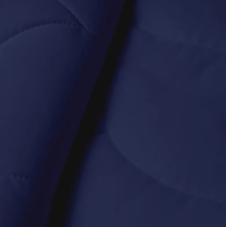 Easy Dekbed Zonder Overtrek Wave Uni - Navy