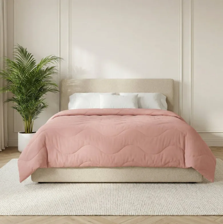 Easy Dekbed Zonder Overtrek Wave Uni - Roze