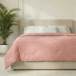 Easy Dekbed Zonder Overtrek Wave Uni - Roze