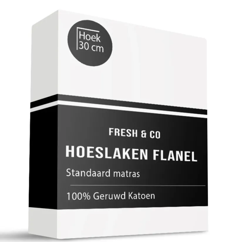 Flanel Dekbedovertrek + Hoeslaken - Wit