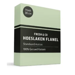 Flanel Dekbedovertrek + Hoeslaken - Groen
