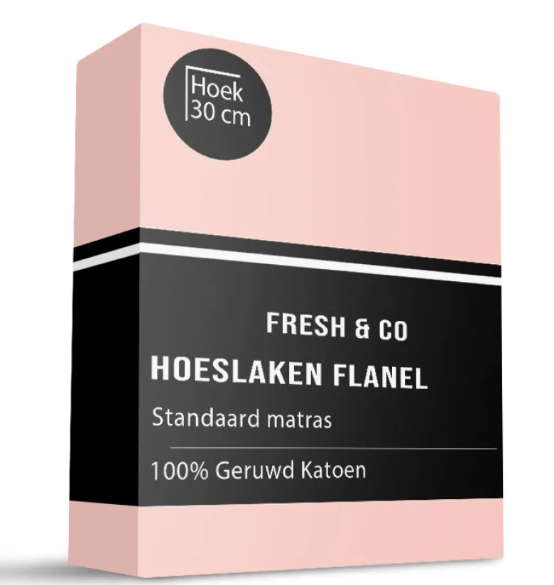 Flanel Dekbedovertrek + Hoeslaken - Zacht Roze