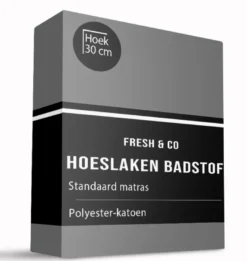 Hoeslaken - Badstof - Antraciet