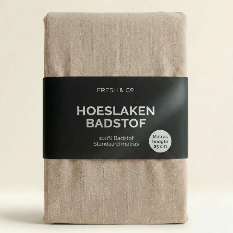 Hoeslaken - Badstof - Crème