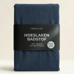 Hoeslaken - Badstof - Navy