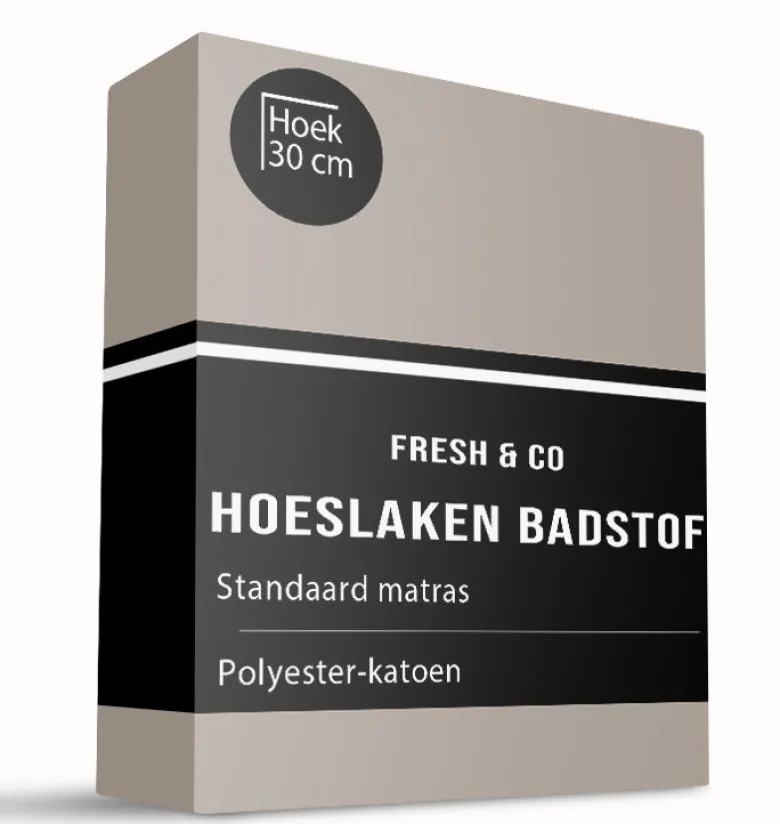 Hoeslaken - Badstof - Taupe