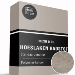 Hoeslaken - Badstof - Taupe