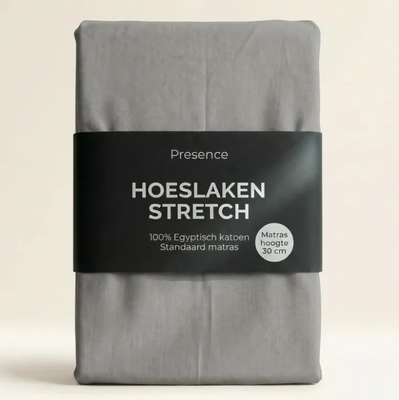 Hoeslaken - Egyptisch Katoen Jersey Stretch - Grijs