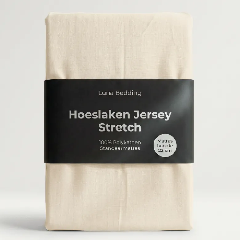 Hoeslaken - Jersey Stretch - Crème