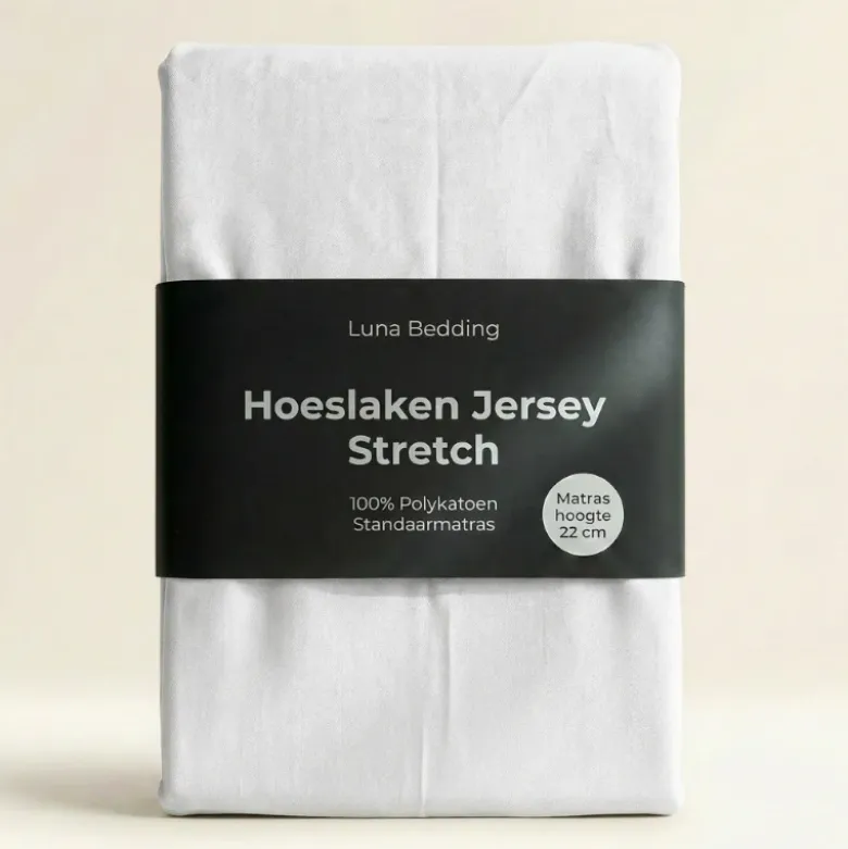 Hoeslaken - Jersey Stretch - Wit