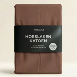 Hoeslaken - Katoen - Cognac