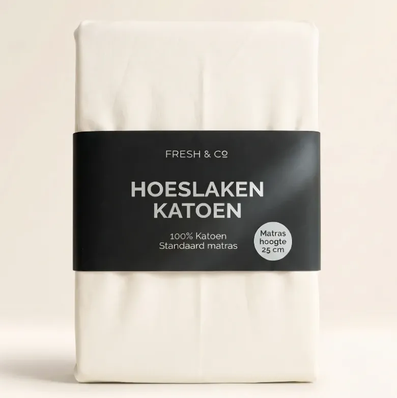 Hoeslaken - Katoen - Crème