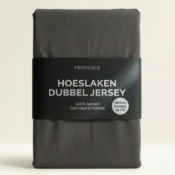 Hoeslaken - Katoen Dubbel Jersey - Antraciet
