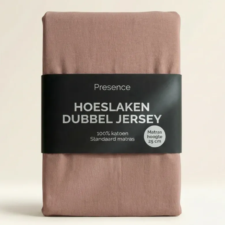 Hoeslaken - Katoen Dubbel Jersey - Terra