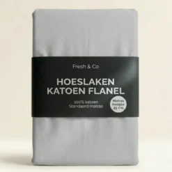 Hoeslaken - Katoen-Flanel - Grijs