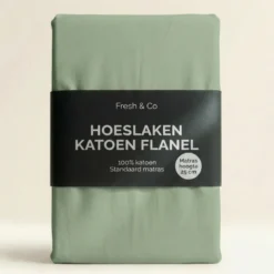 Hoeslaken - Katoen Flanel - Groen