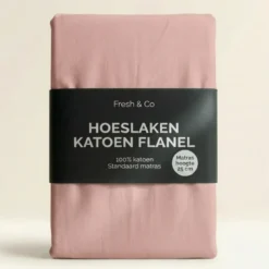 Hoeslaken - Katoen Flanel - Roze