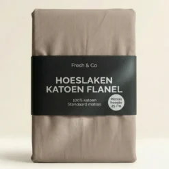 Hoeslaken - Katoen Flanel - Taupe