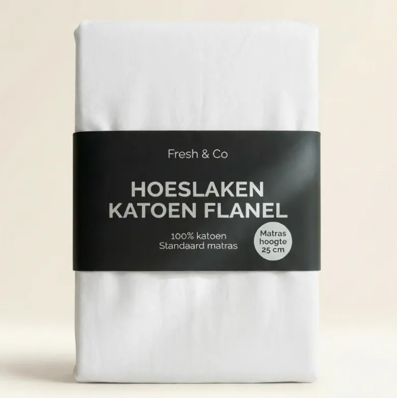 Hoeslaken - Katoen Flanel - Wit