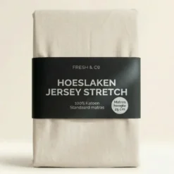 Hoeslaken - Katoen Jersey Stretch - Crème