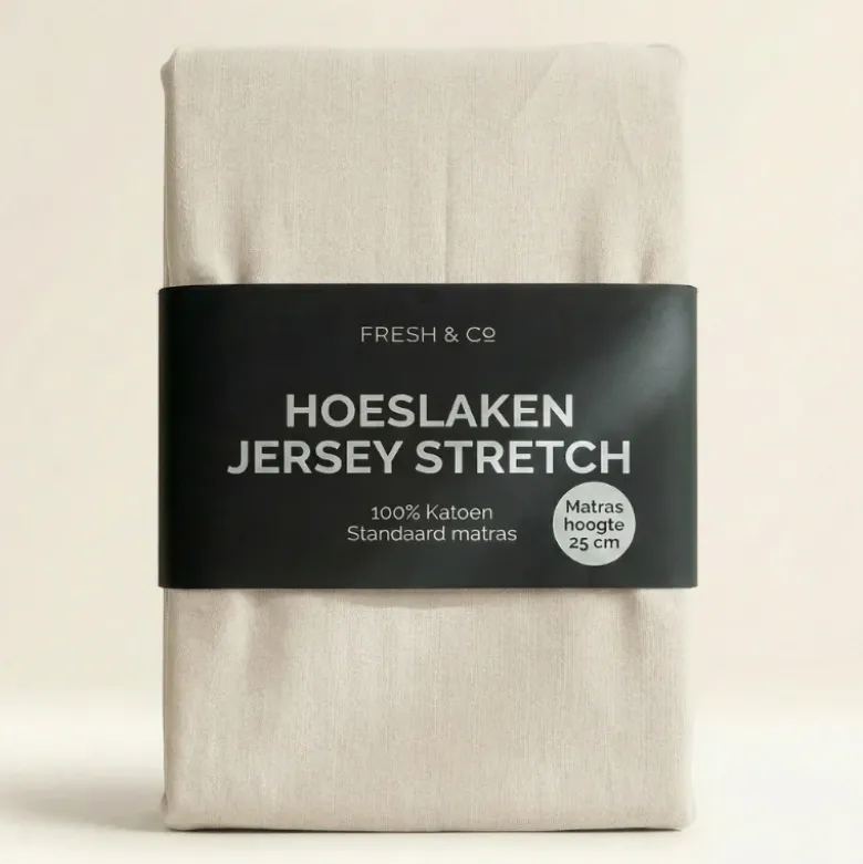 Hoeslaken - Katoen Jersey Stretch - Crème