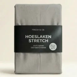 Hoeslaken - Katoen Jersey Stretch - Lichtgrijs